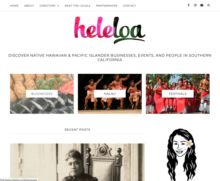 heleloa website 768x633